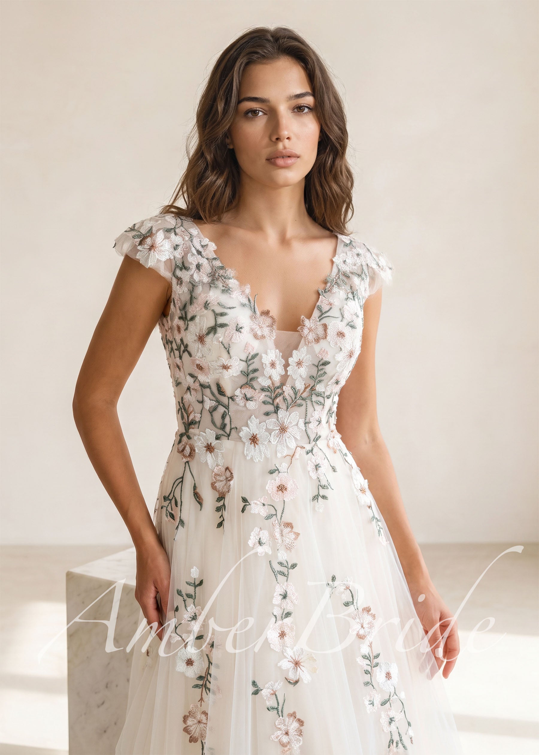 cap sleeve a line dress A-line With Tulle visible boning and alluring back with crystal buttons and zipper closure Cap-Sleeve Midi Dress | JJill