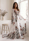 Rustic Embroidered Floral Wedding Dress with Cape Sleeves