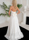 Classic A-Line Satin Wedding Dress with Strapless Straight Neckline