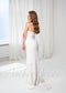 Elegant Strapless Satin Mermaid Wedding Dress with Low Back