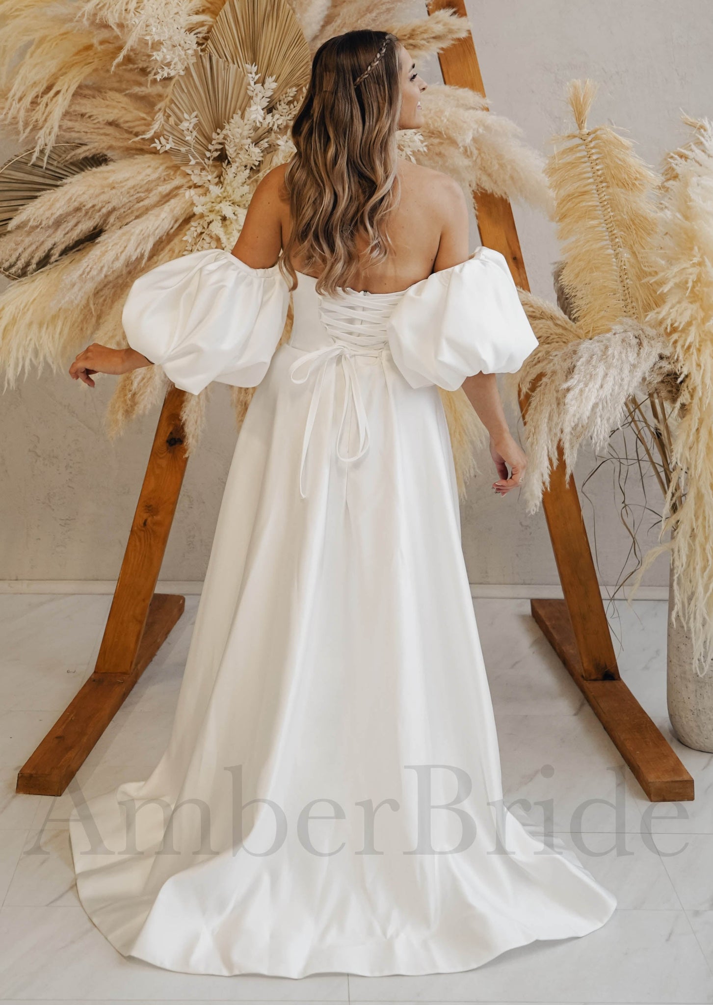 Pleated Wedding Dress Strapless Satin Wedding Dress Modern A-line Bridal  Gown With Pleating Minimalist Corset Wedding Dress CELESTE -  Canada