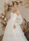 Boho A-Line Wedding Dress with Tulle Skirt and Sweetheart Off-Shoulder Top