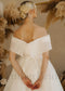 Simple Ball Gown Organza Wedding Dress with Off Shoulder Design