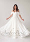 Simple Off Shoulder Chiffon Wedding Dress with Flowy A Line Silhouette