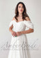 Simple Off Shoulder Chiffon Wedding Dress with Flowy A Line Silhouette