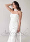 Strapless Mermaid Satin Wedding Dress with Draped Bodice