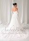 Floral Applique Strapless A-Line Wedding Dress with Slit and Detachable Long Sleeves
