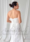 Draped Satin Strapless Wedding Dress with Sculptural Bodice and Corset Back