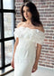 Strapless Mermaid Satin Wedding Dress with Off Shoulder Design