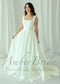 Square Neck Satin A-Line Wedding Dress with Basque Waistline and Corset Back
