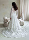 Classic Lace A-Line Wedding Dress with Long Sleeves
