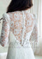Classic Lace A-Line Wedding Dress with Long Sleeves