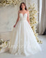 STOCK SELL-OUT: Luxury A-Line Tulle Wedding Dress with Heavy Pearl Beaded Bodice and Long Illusion Sleeves