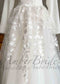 STOCK SELL-OUT: Simple A-Line Wedding Dress with Floral Appliques and Crepe Top