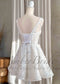 Knee-Length Lace Wedding Reception Dress with Sweetheart Neckline