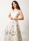 Romantic A-Line Wedding Dress with Colorful Embroidered Flowers
