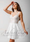 Knee-Length Lace Wedding Reception Dress with Sweetheart Neckline