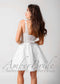 Knee-Length Lace Wedding Reception Dress with Sweetheart Neckline