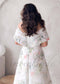 Floral A Line Off Shoulder Organza Wedding Dress with Corset