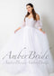 Floral A-Line Tulle Wedding Dress with Strapless Sweetheart Neckline