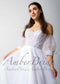 Floral A-Line Tulle Wedding Dress with Strapless Sweetheart Neckline