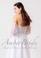 Floral A-Line Tulle Wedding Dress with Strapless Sweetheart Neckline