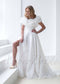 Exquisite A Line Organza Wedding Dress with Strapless Design and Corset