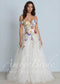 Off-Shoulder Colorful Floral A-Line Wedding Dress with 3D Wildflower Embroidery