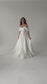Simple Off Shoulder Chiffon Wedding Dress with Flowy A Line Silhouette