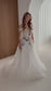 Off-Shoulder Colorful Floral A-Line Wedding Dress with 3D Wildflower Embroidery