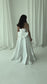 Modern Minimalist A-Line Satin Wedding Dress with Statement Bow