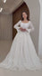 Full Lace Wedding Dress with Long Sleeves, Basque Waistline and Long Train