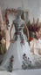 Wildflower Embroidered Tulle A-Line Wedding Dress with V-Neck and Open Back