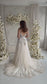 STOCK SELL-OUT: Pastel Embroidered Nude Wedding Dress with Open Back and Square Neck