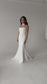 Strapless Mermaid Satin Wedding Dress with Draped Bodice