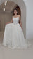 Strapless Full Lace Wedding Dress with Basque Waistline and Long Cathedral Train
