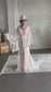 STOCK SELL-OUT: Boho Wedding Dress with Embroidered Flowers and Cape Sleeves