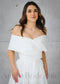 Simple Satin A-Line Wedding Dress with Off-Shoulder Design