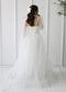 Simple Boho A-Line Wedding Dress with Spaghetti Straps and Tulle Skirt