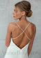 Simple Backless Soft and Stretchy Crepe Mermaid Wedding Dress with Spaghetti Straps