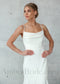 Simple Backless Soft and Stretchy Crepe Mermaid Wedding Dress with Spaghetti Straps