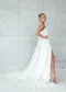 Exclusive Organza A Line Wedding Dress with a Bow and One Shoulder Design