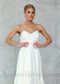 Satin A-Line Wedding Dress with Strapless Sweetheart Neckline and Low Back